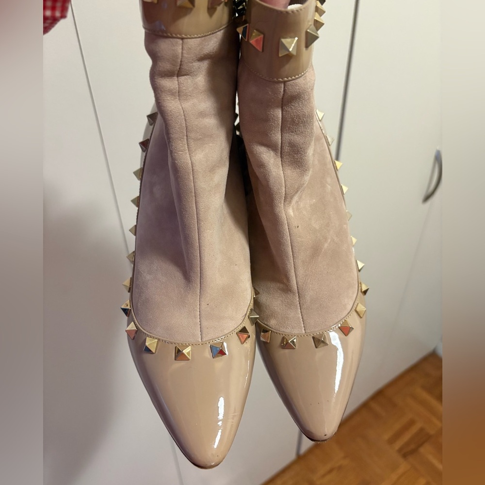 VALENTINO Garavani rockstud booties 38.5 preowned with box size 8.5 US - Picture 6 of 16